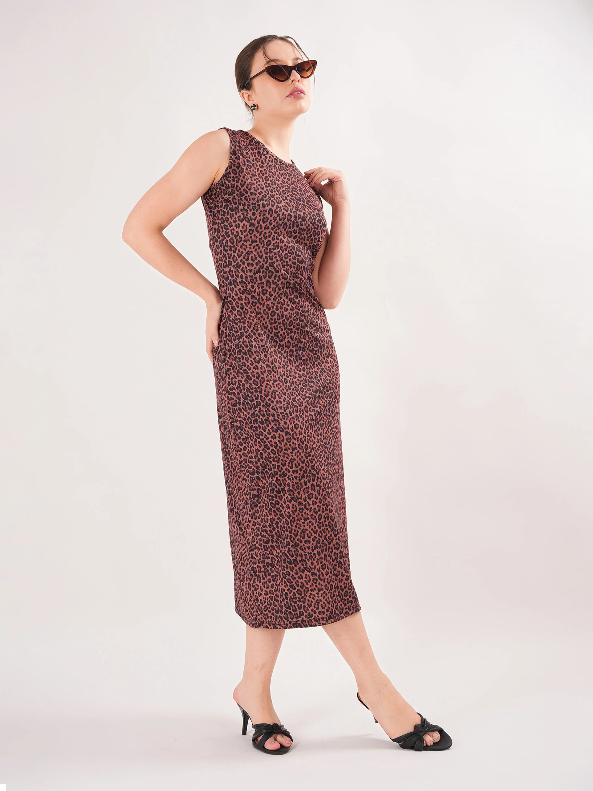Animal Printed Sheath Dress - Image 3