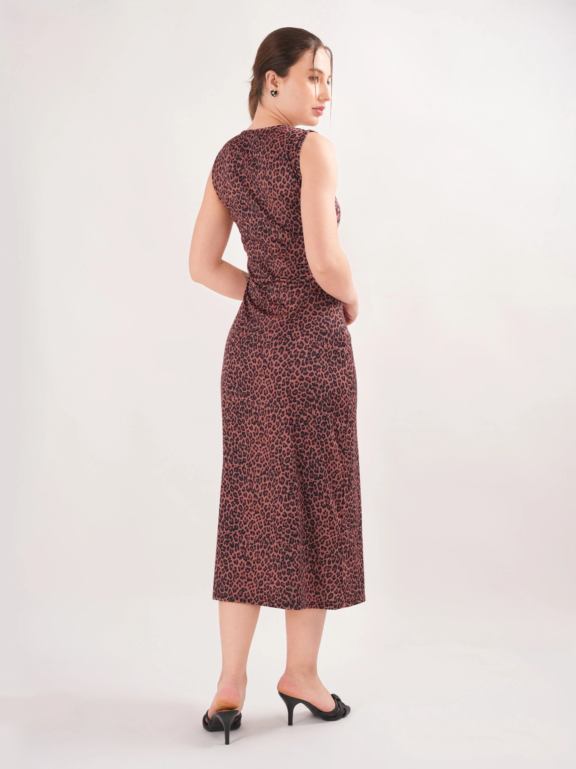 Animal Printed Sheath Dress - Image 4