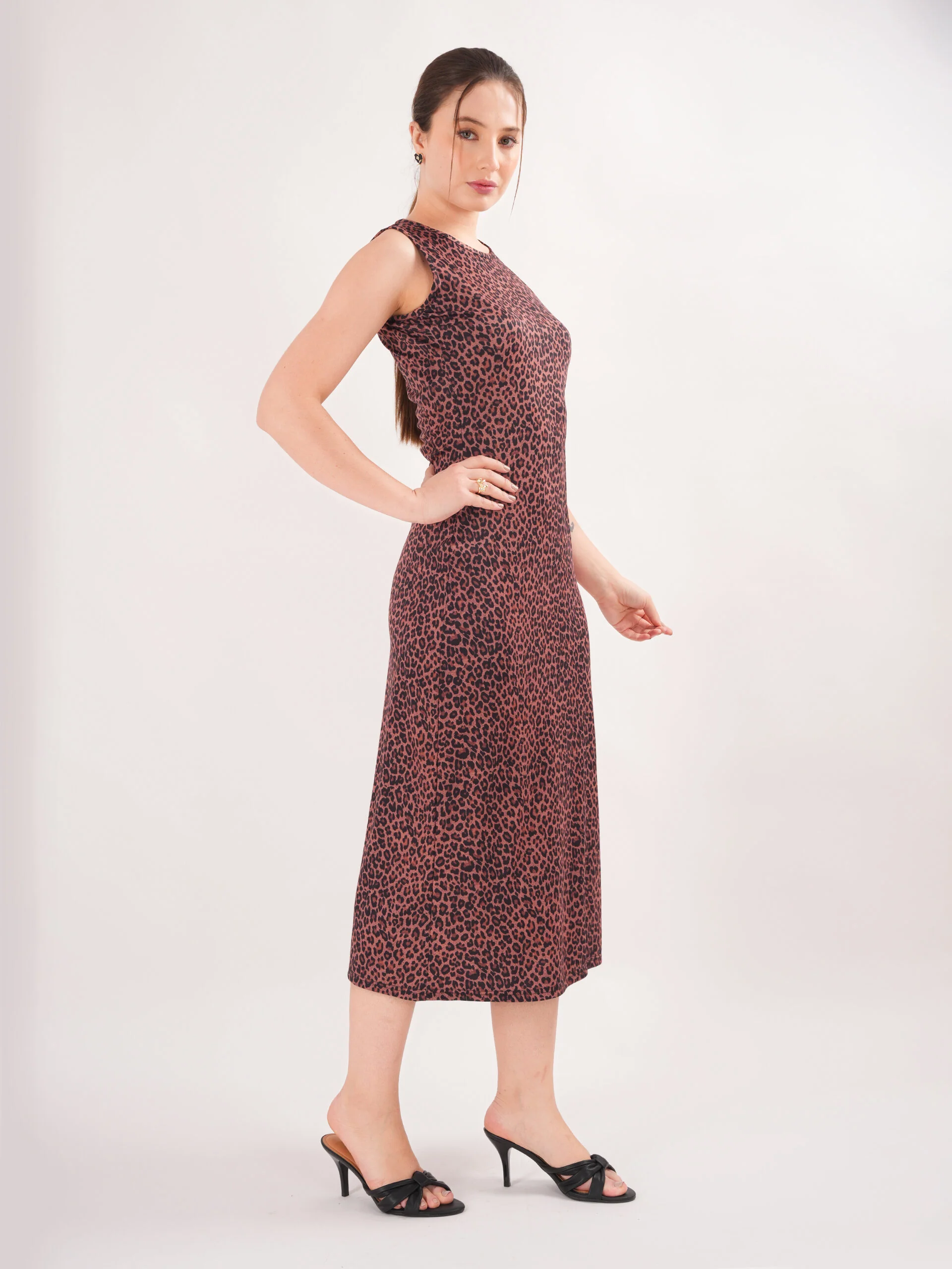 Animal Printed Sheath Dress - Image 5