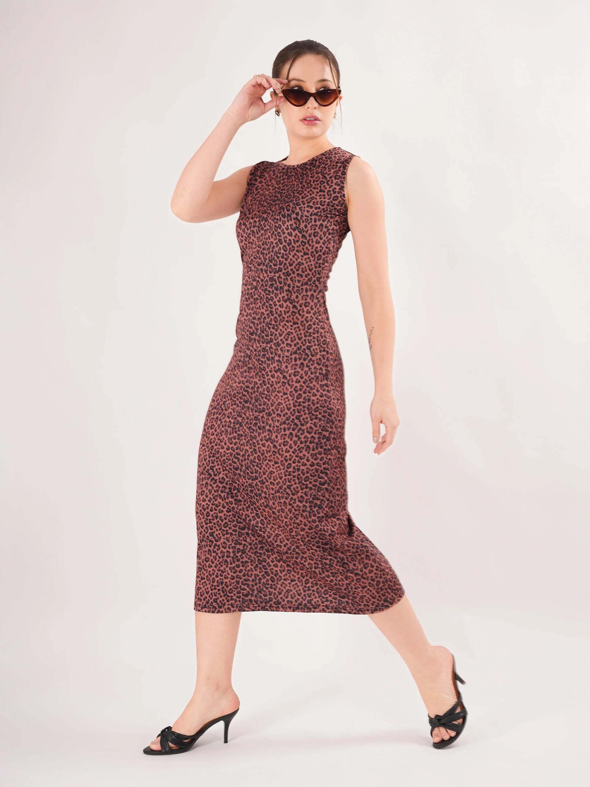 Animal Printed Sheath Dress - Image 6