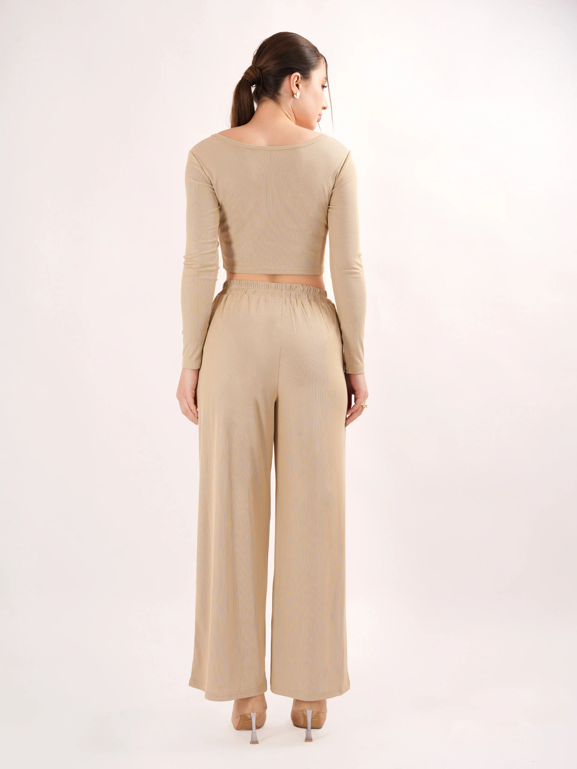 Clobug Beige Textured co ord set - Image 4