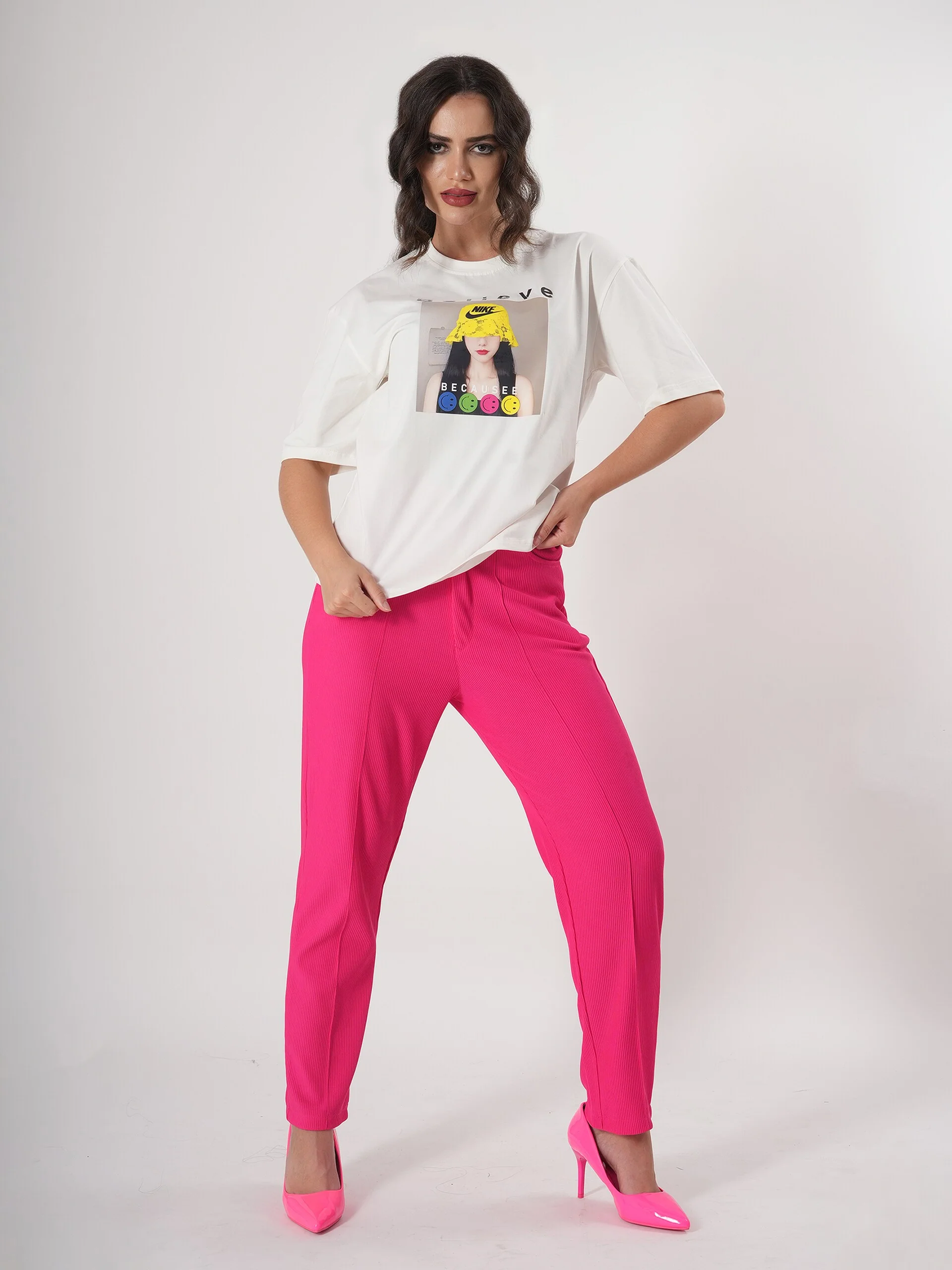 Believe Printed T- Shirt With Round Neck and Half Sleeve - Image 7