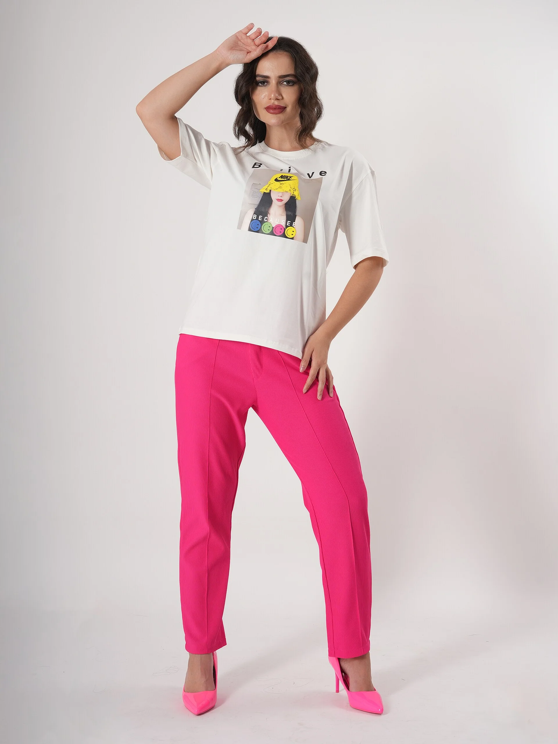 Believe Printed T- Shirt With Round Neck and Half Sleeve - Image 8