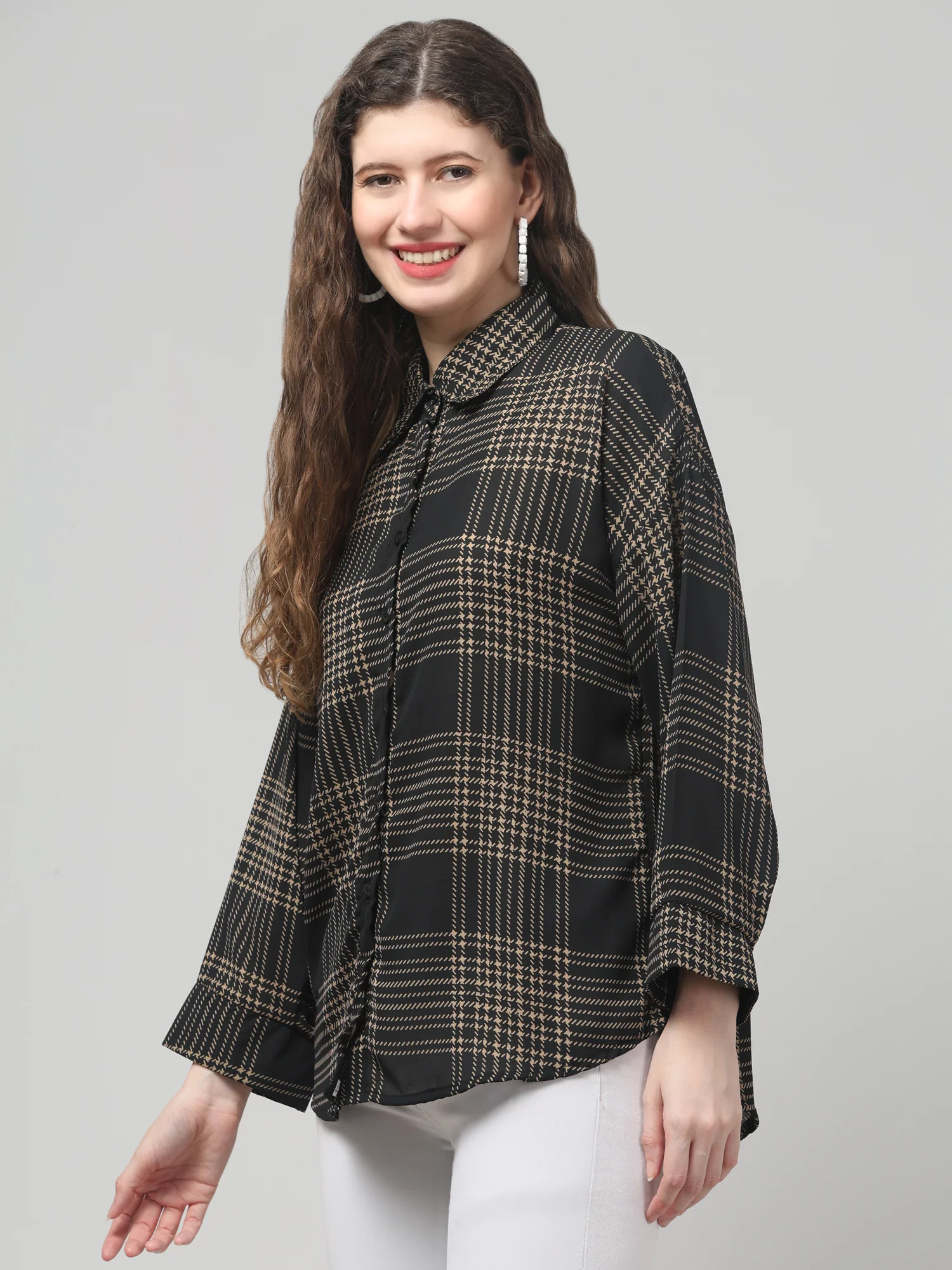 Black Check Shirt - Image 4