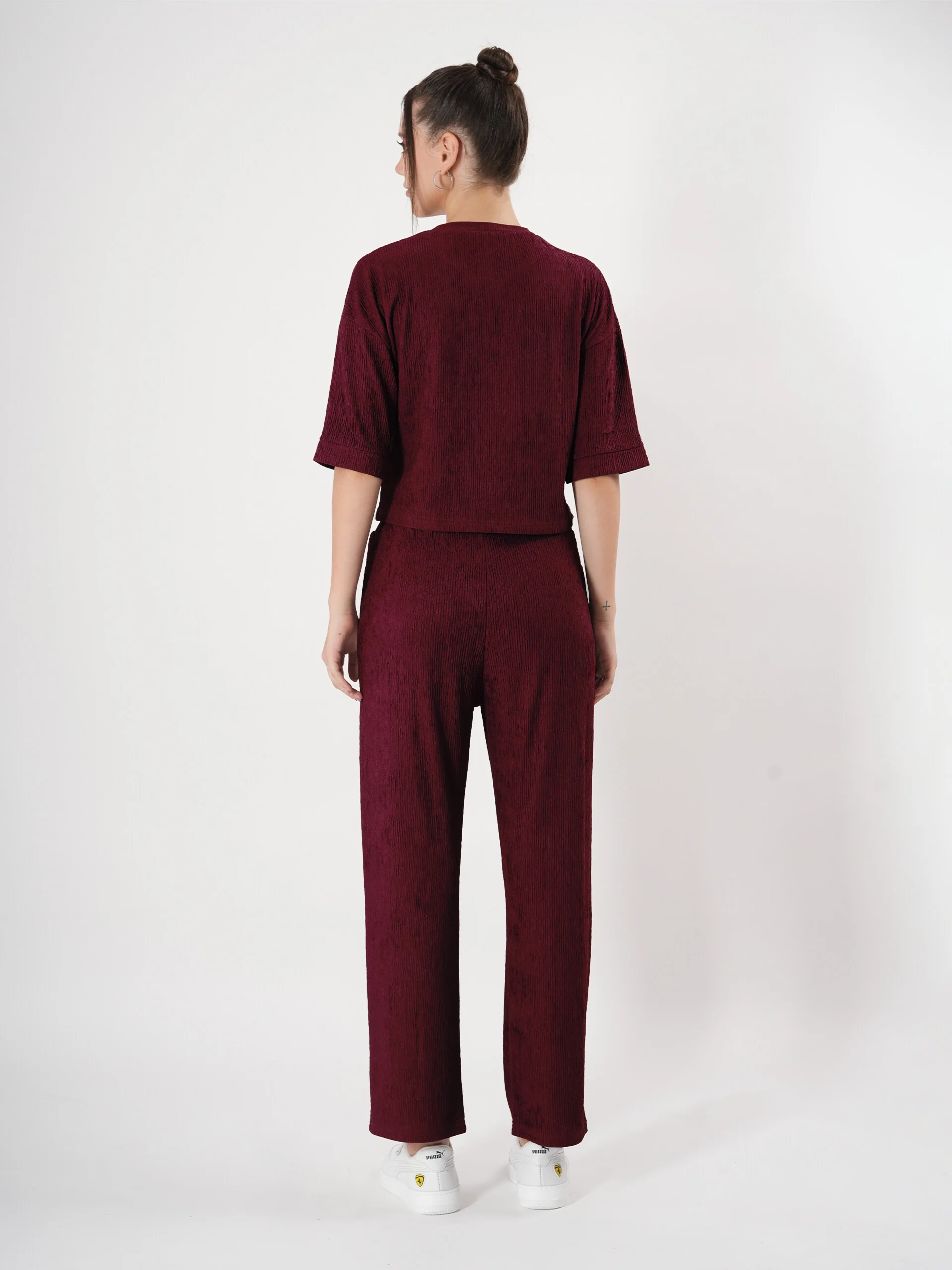 Clobug Crinkle co ord set with Round Neck & Half Sleeve - Image 15