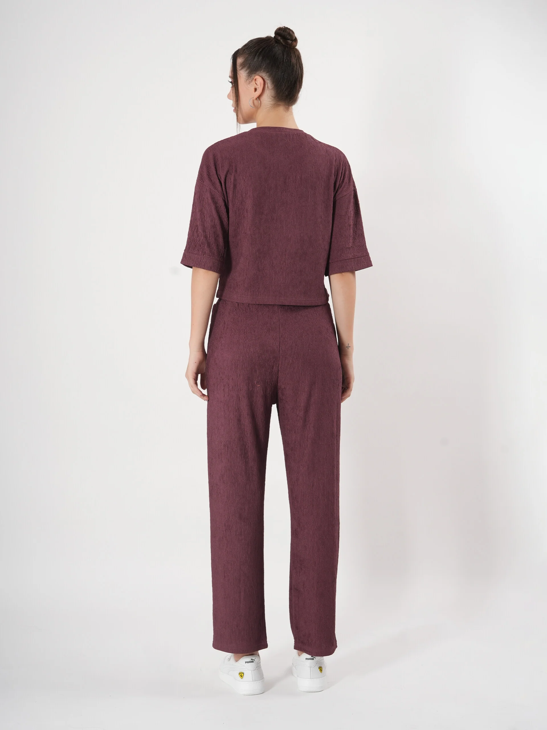 Clobug Crinkle co ord set with Round Neck & Half Sleeve - Image 5