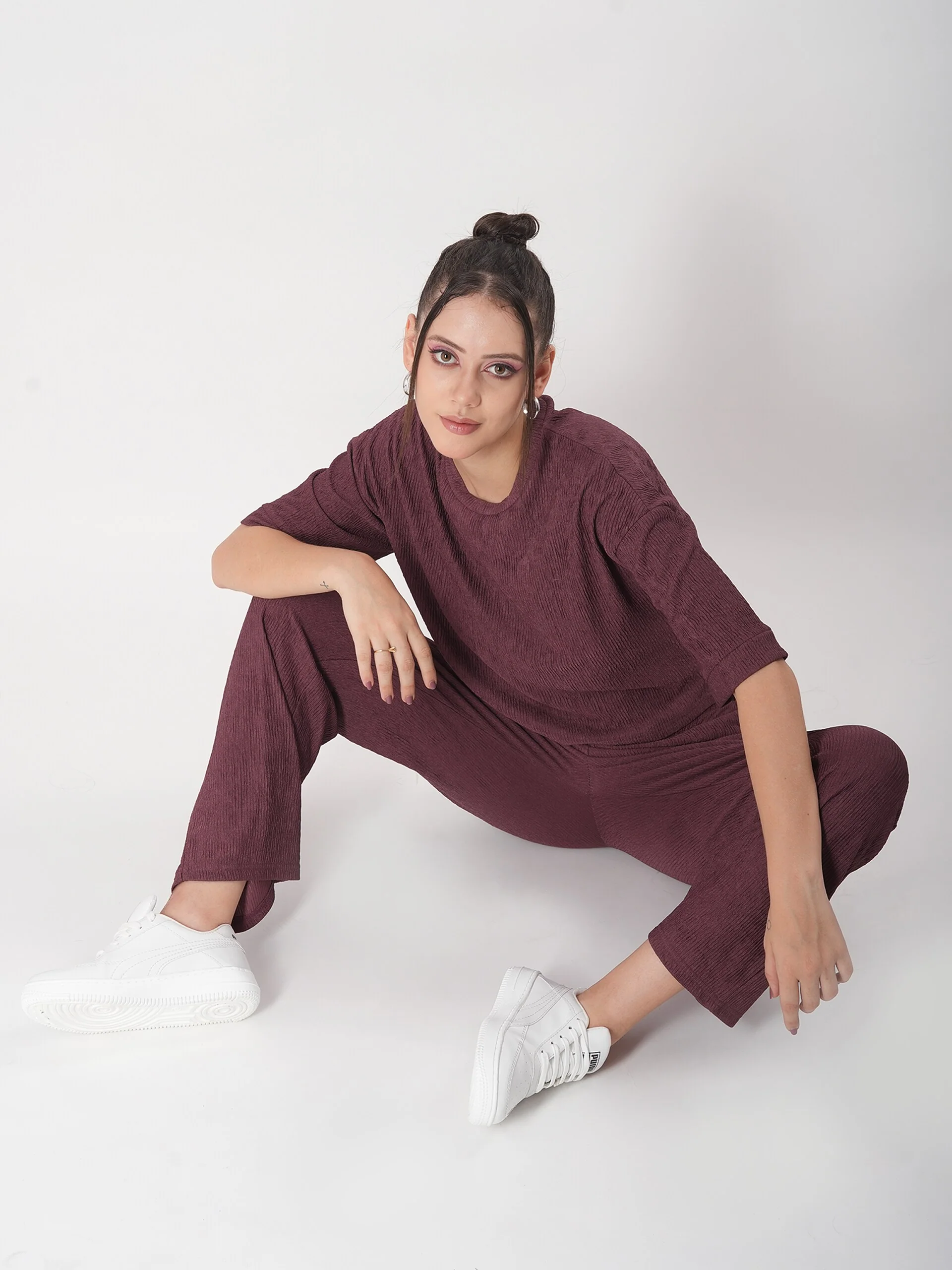 Clobug Crinkle co ord set with Round Neck & Half Sleeve - Image 6