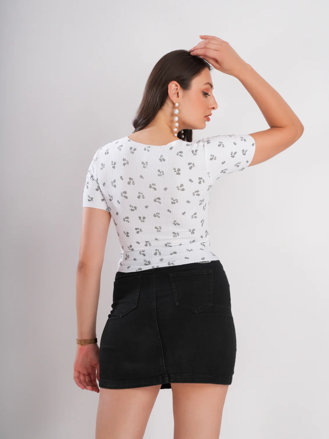 Floral Print White Top - Image 18