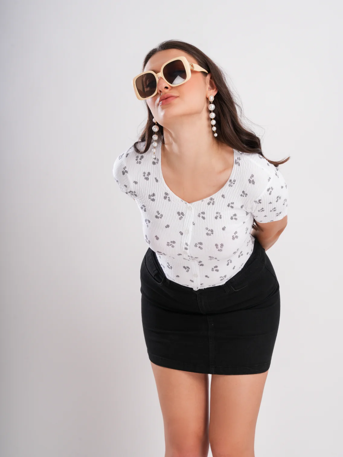 Floral Print White Top - Image 8