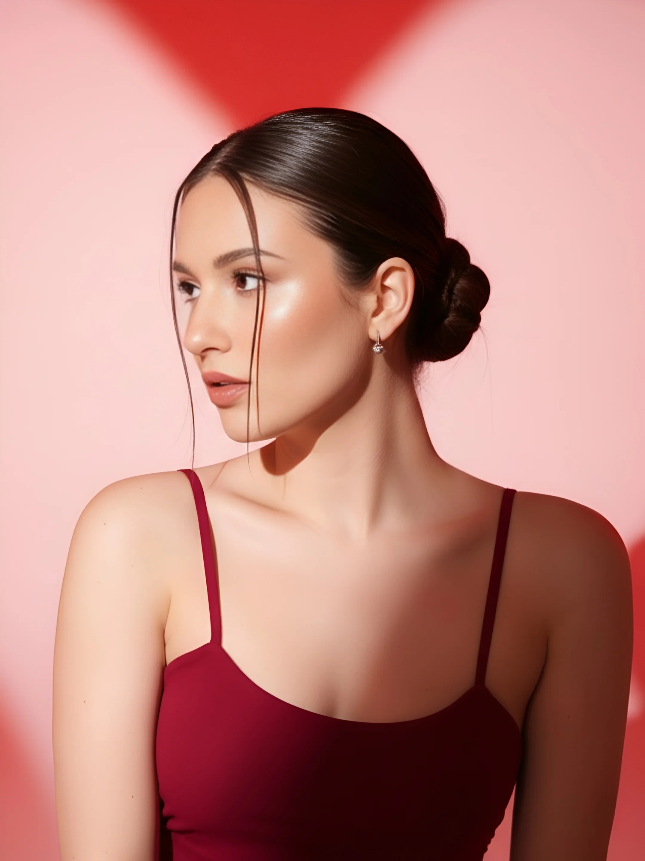 Clobug Maroon Spaghetti Strap Sheer Dress - Image 4