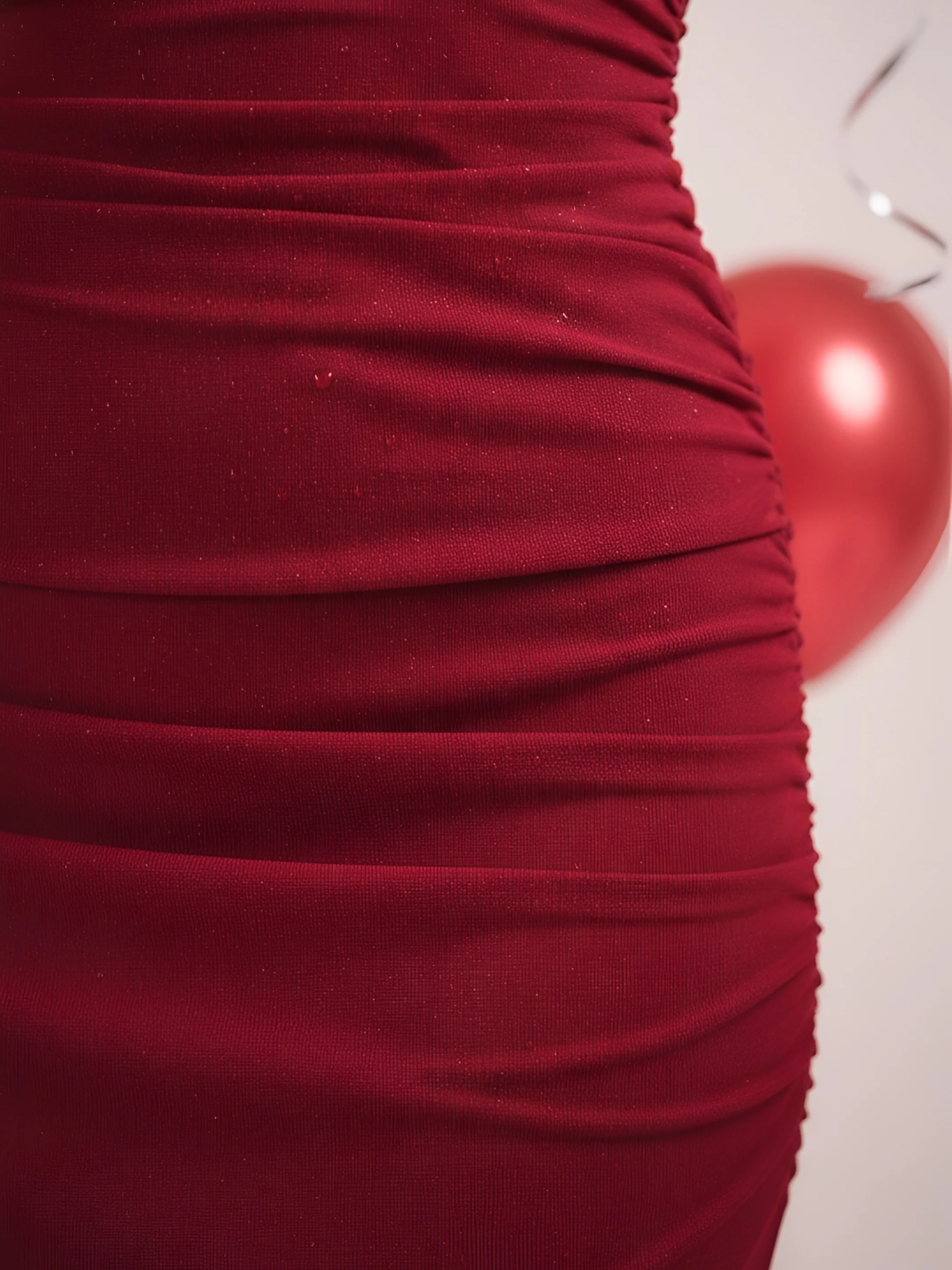 Clobug Maroon Spaghetti Strap Sheer Dress - Image 5