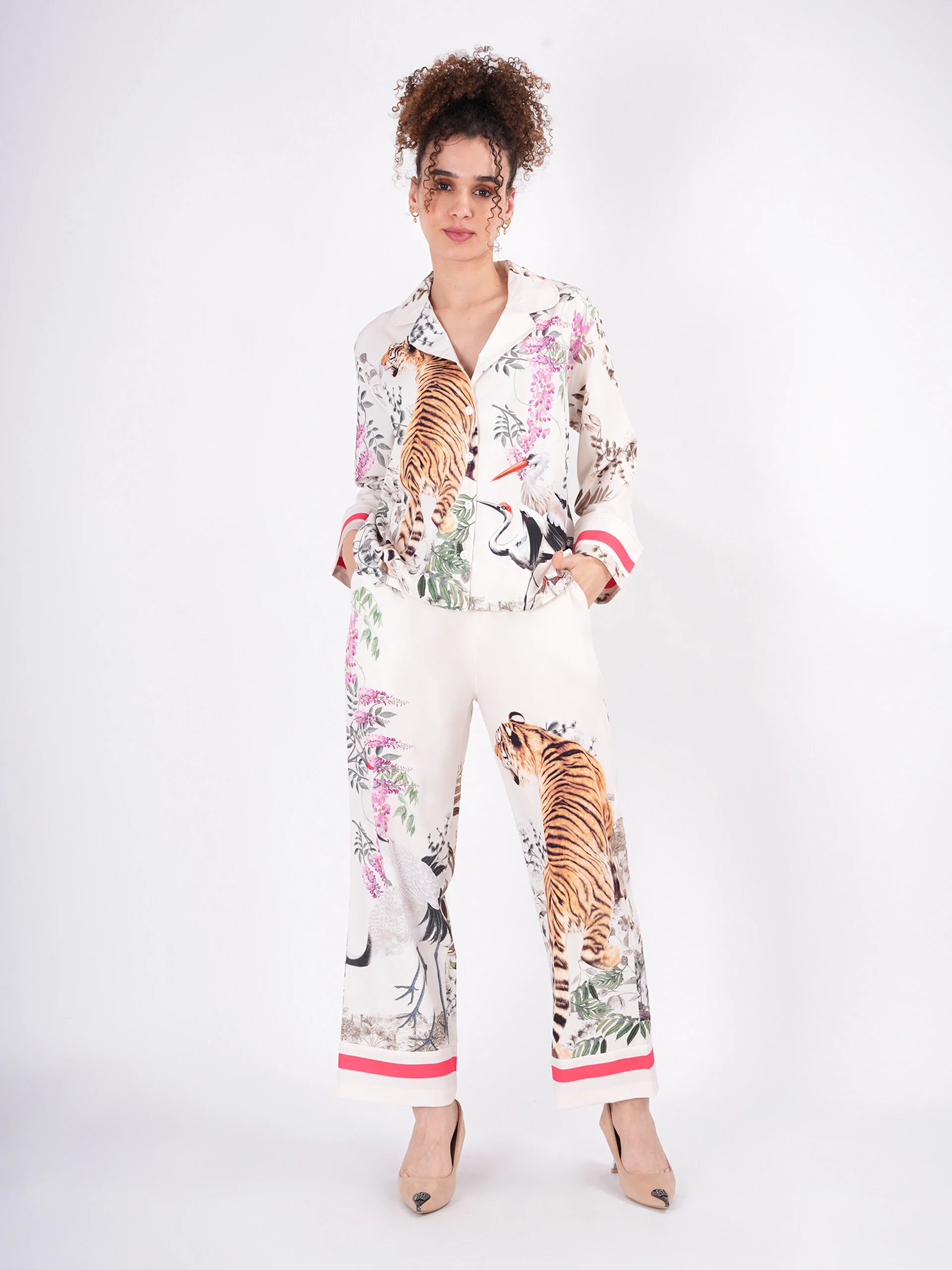 Clobug Off White Tiger Print co ord set - Image 5