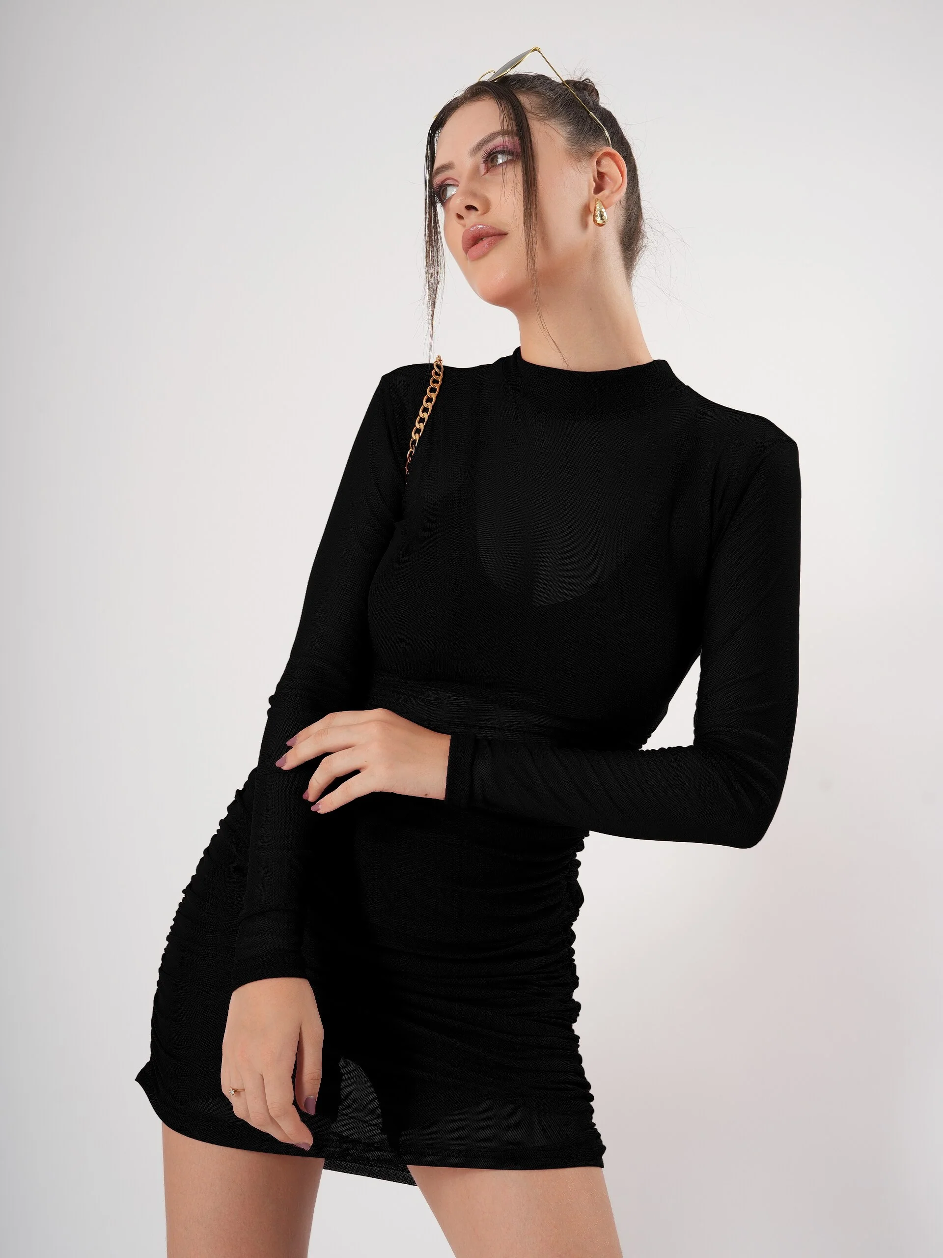 Clobug Women Full Sleeve Red Dress - Image 15