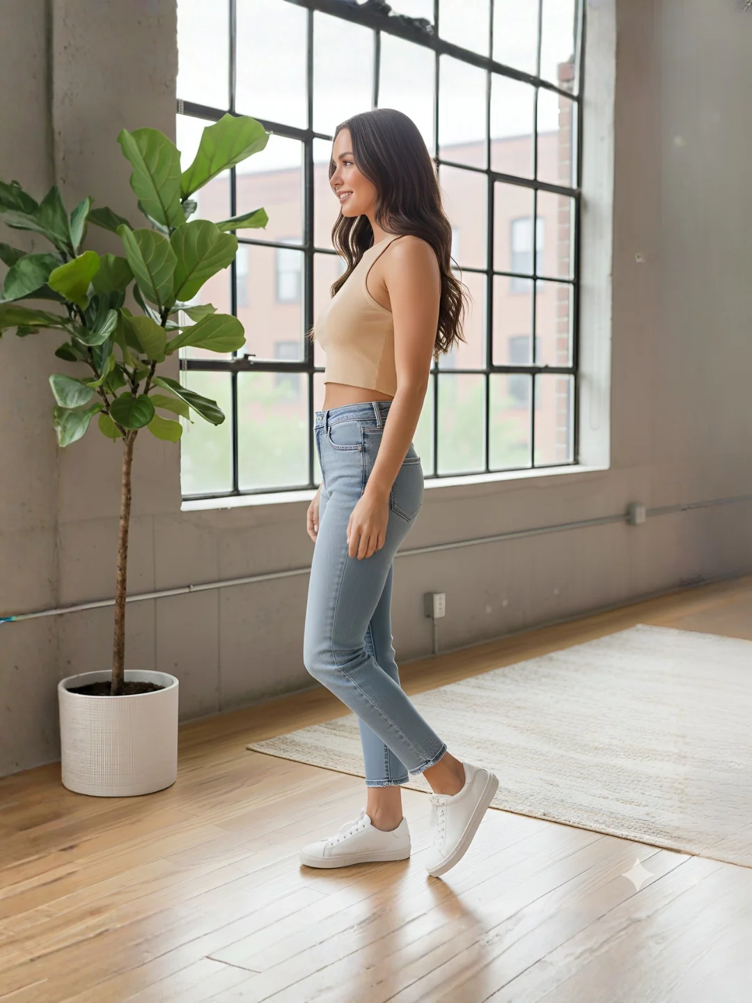 Clobug Solid Ribbed Sleeveless Crop Tank Top - Image 60