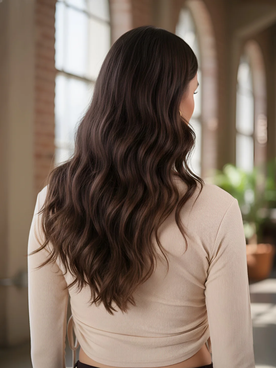 Clobug Solid Square Neck Full Sleeve Fitted Crop Top With Adjustable Strings - Image 61