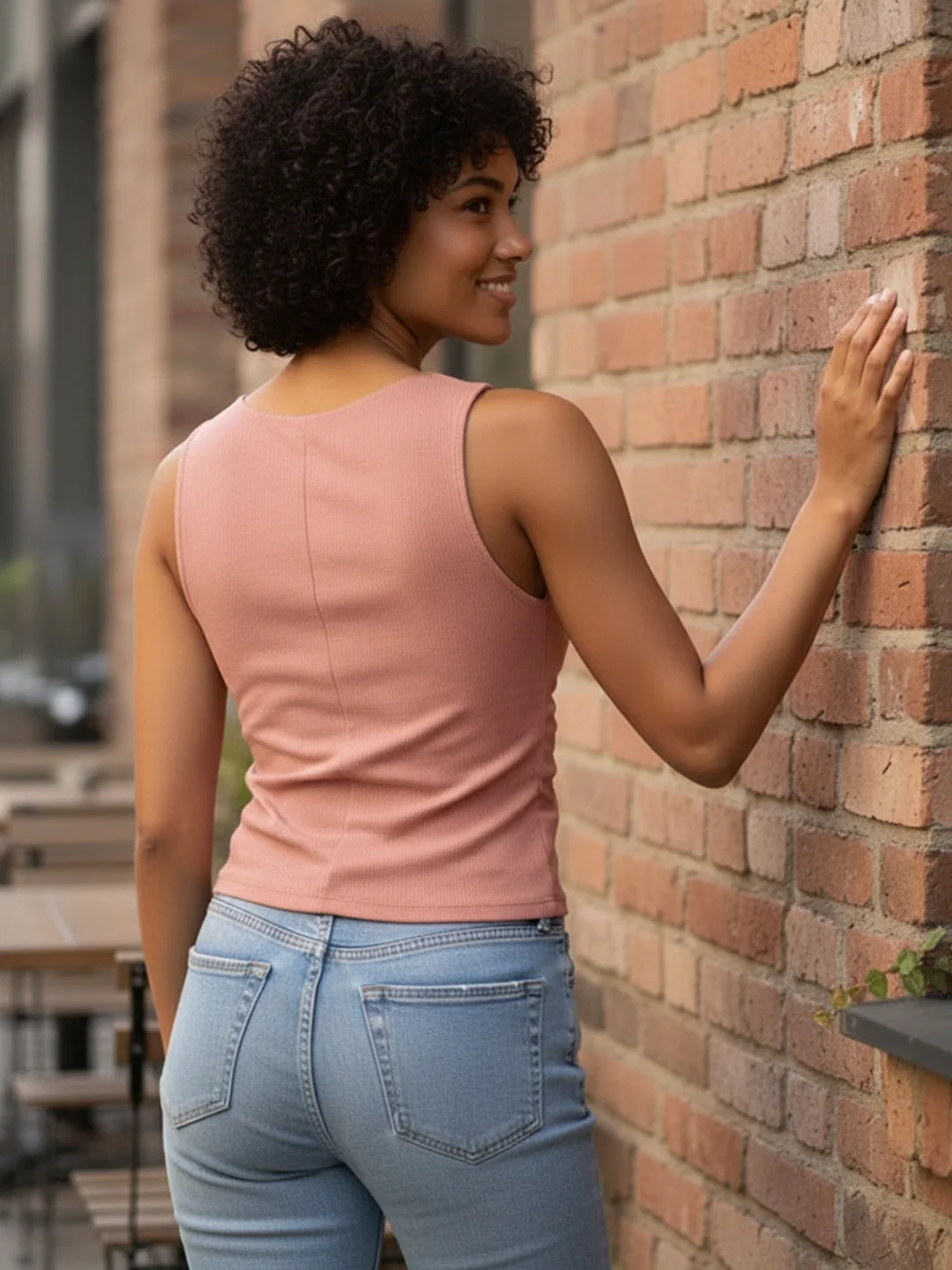 Solid V Neck Sleeveless Pleated Semi Crop Top - Image 51