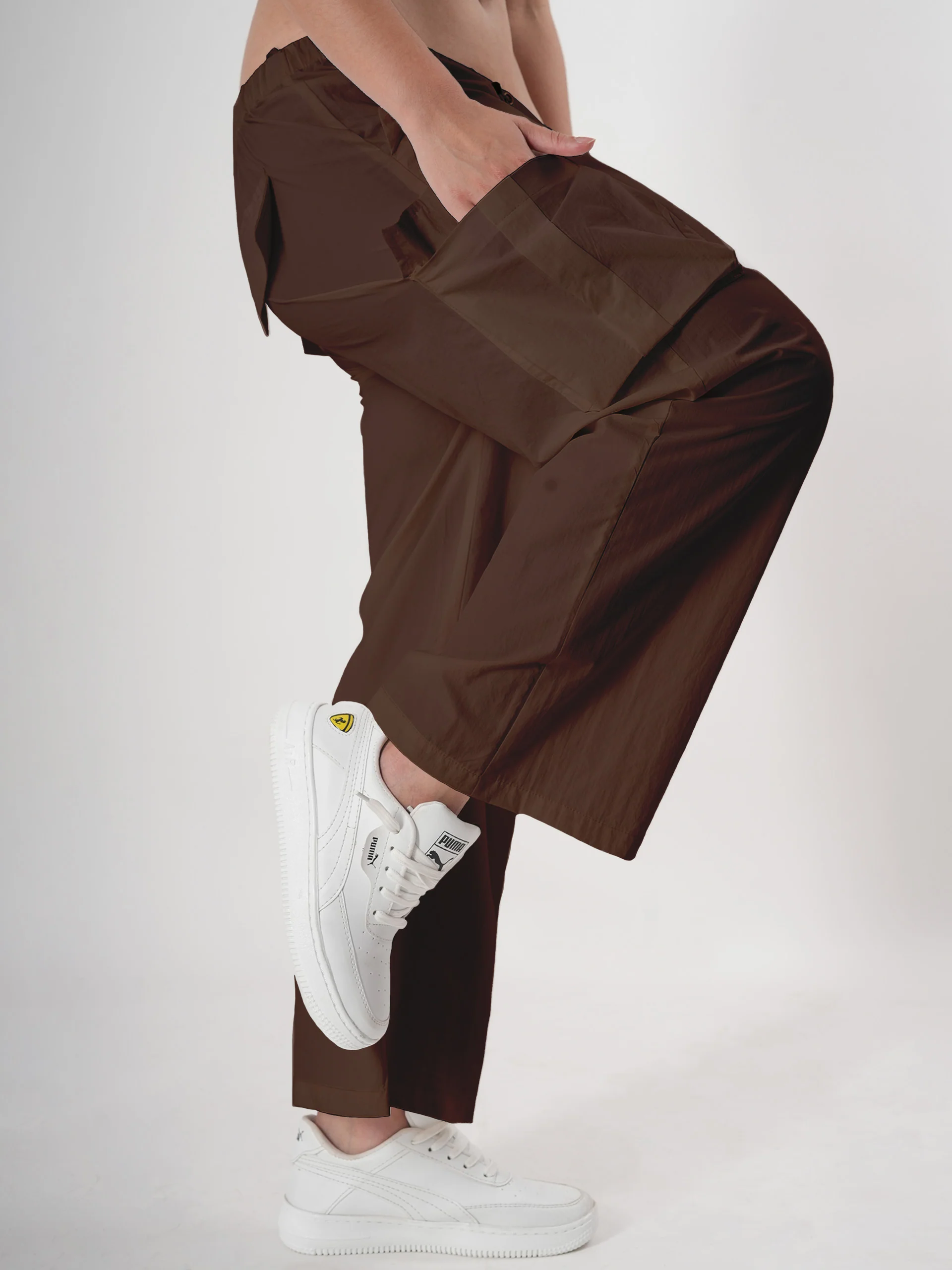 Straight fit cargo pants for women with Adjustable Strings - Image 13