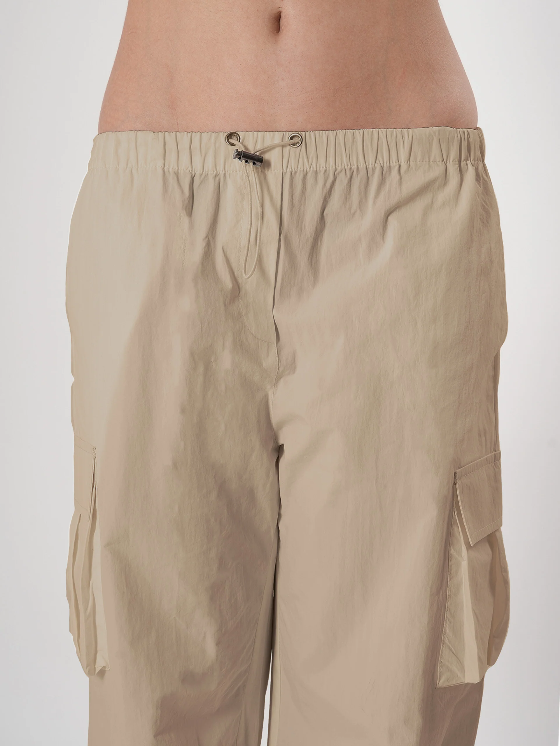 Straight fit cargo pants for women with Adjustable Strings - Image 3