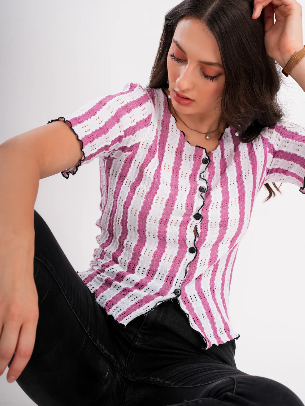Striped Pink Top - Image 6