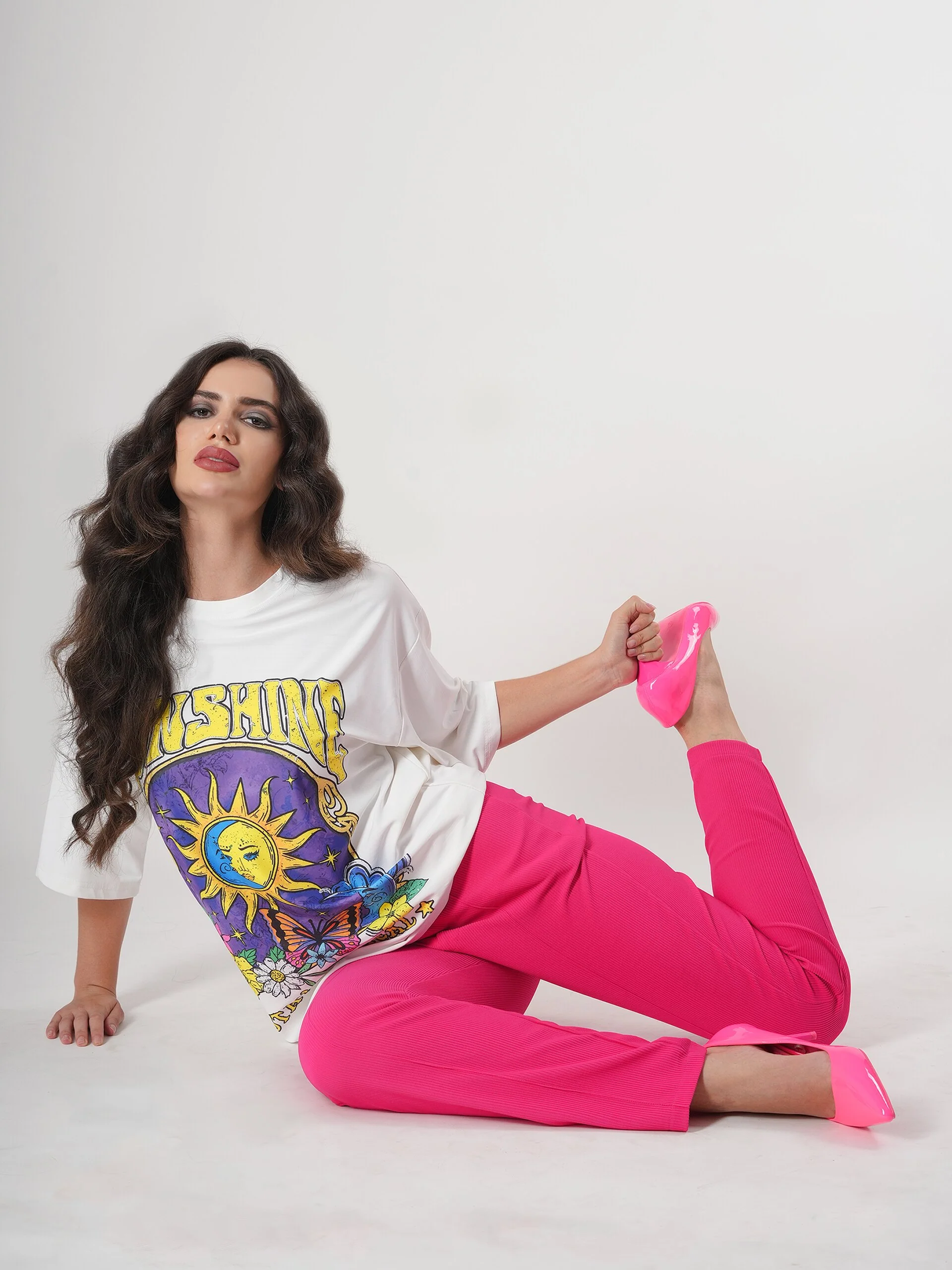 Sunshine Print T- Shirt With Round Neck and Half Sleeve - Image 6